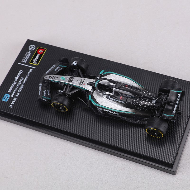 Burago 1:64 Mercedes-AMG F1 W16 Racing Car Alloy Model Car George Russell #63