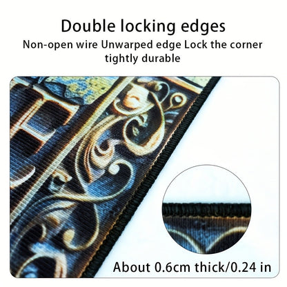 VIKAMA Christmas Elf Living Room & Bedroom Door Mat-Winter Holiday Decor With Anti-Slip Soft Material, Machine Washable