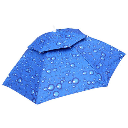 69/95cm Outdoor Portable Rain Umbrella Hat Foldable Fishing Sunshade Headwear Cap Waterproof Camping Fishing Beach Sun Hat