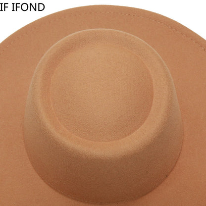 Chapéus Fedora Masculino Feminino Aba Larga 8.5CM Lã Feltro Chapéus Jazz Estilo Britânico 2023 Chapéu Panamá Formal Social