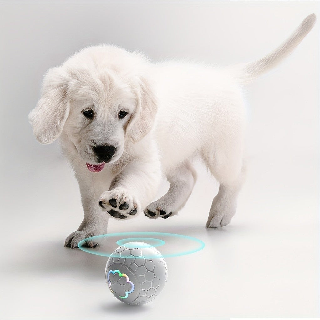 Smart Dog Toy Ball Brinquedo Eletrônico Interativo para Animais de Estimação Bola USB com Salto Automático e Luzes RGB para Cães e Gatos