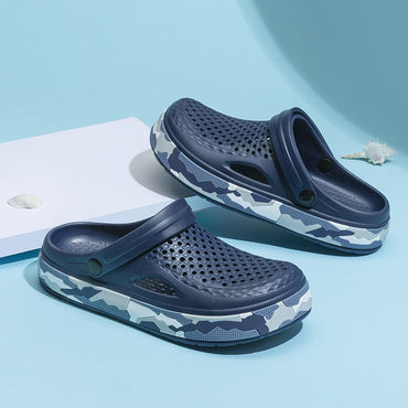 New Men's Sandals Driver Shoes EVA Light Slippers Unisex Colorful Camouflage Decoration Summer Beach Shoes Zapatos Hombre