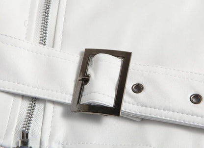 2024 Mens Fashion Leather Jacket Slim Fit Stand Collar PU Jacket Male Anti-wind Motorcycle Lapel Diagonal Zipper Punk Jackets