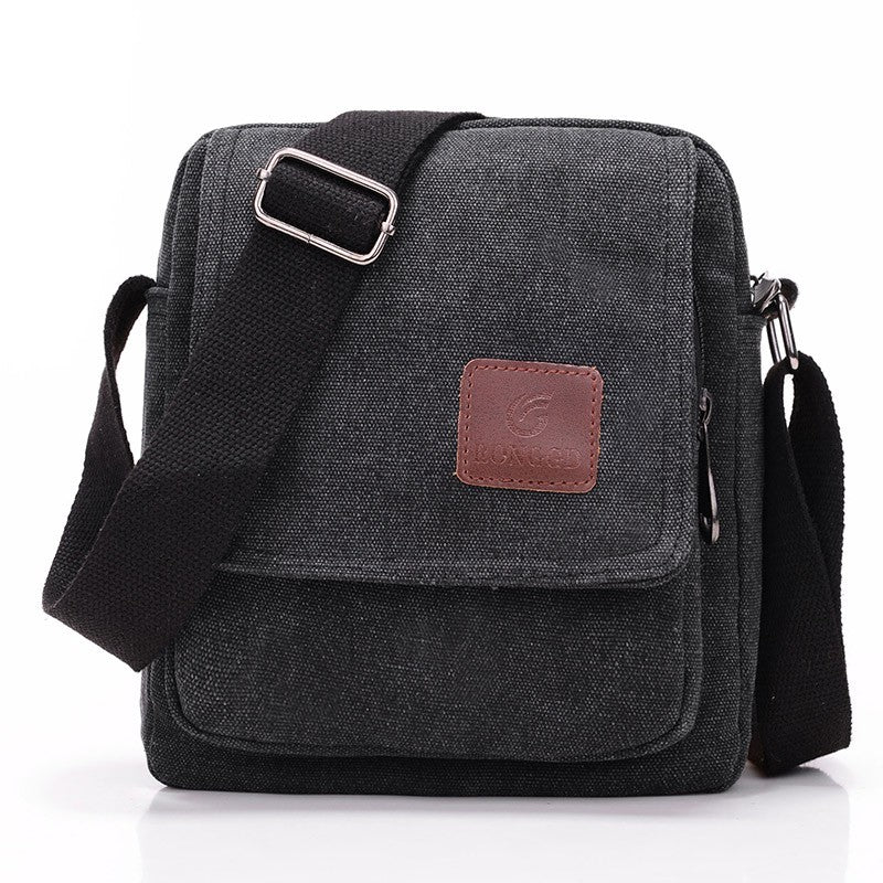 Casual crossbody bag, men's retro canvas crossbody bag, suitable for going out and daily commuting, shoulder bag