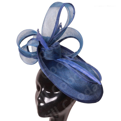 Noiva Casamento Malha Fascinators Chapéu Igreja Senhoras Mulheres Derby Chapéu Grande Fascinator Festa Evento Enfeite de Cabeça Noiva Casamento Pillbox Cap