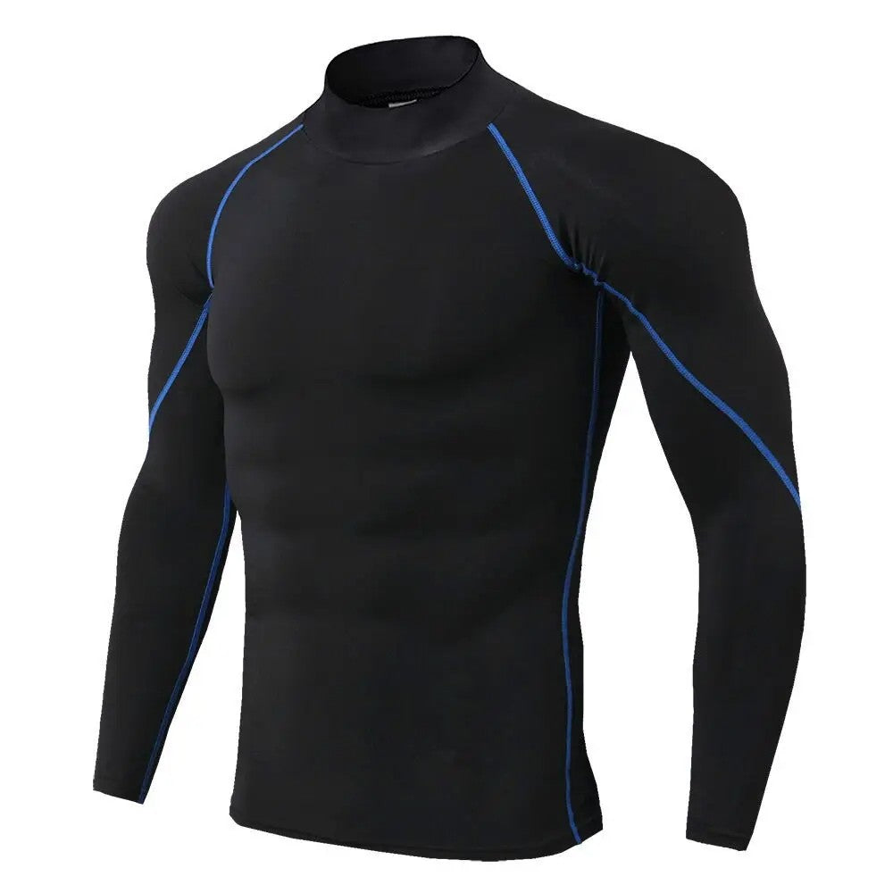 Winter Man Compression Shirt Cycling Clothing Warmth Shirt Warm Bottoming Shirt Men Compression T-Shirt Gym Sportswear 2024 New