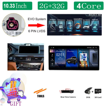 Para BMW X5 F15 X6 F16 2014 - 2018 Sistema NBT/EVO Rádio Automotivo Multimídia Player Android 14 GPS Navegação 4G BT Carplay Auto Ferramentas