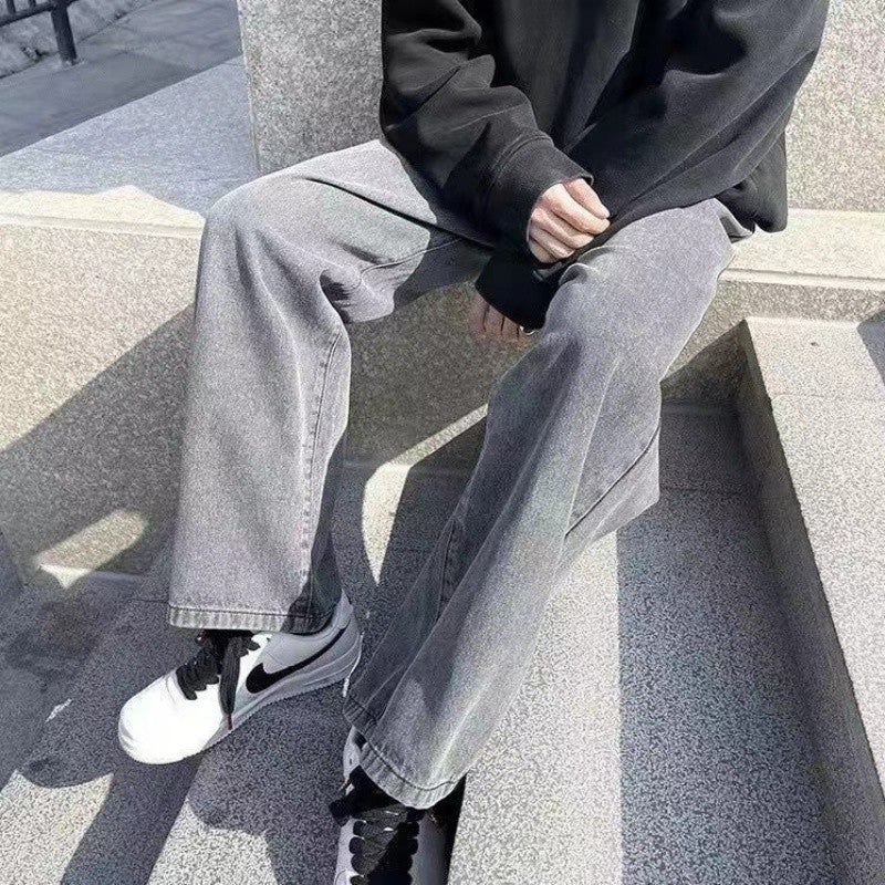 Men's Jeans American Loose Wide-leg Loose Straight Casual Trousers Street Hip-hop Baggy Jeans Black Grey Blue Streetwear Men