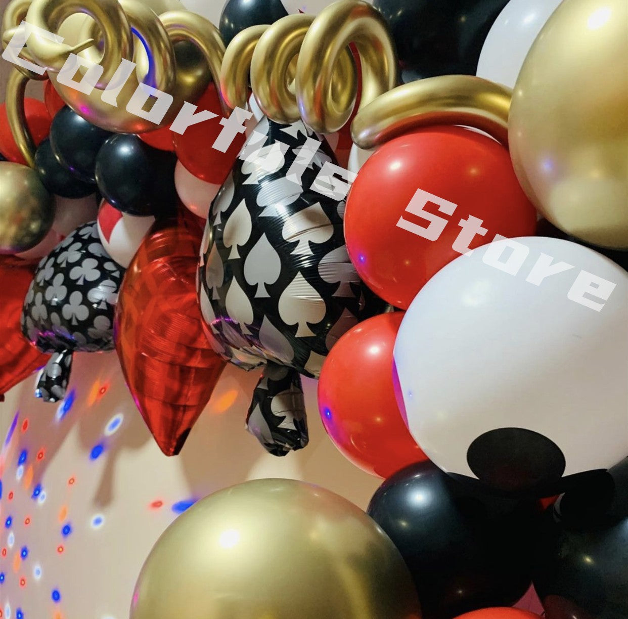 2/12PC 12/18Inch Poker Casino Latex balloon aluminum foil balloons Wedding Christmas Party Baby Shower Birthday Decoration