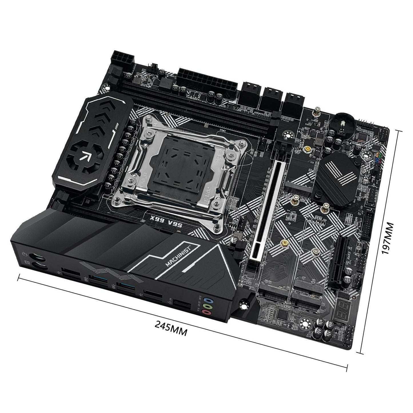 MACHINIST X99 V9S Motherboard Support TPM2.0 LGA 2011-3 Xeon E5 cpu DDR4 RAM C612 chip with 3*NVME M.2 slot SATA3.0 USB3.0