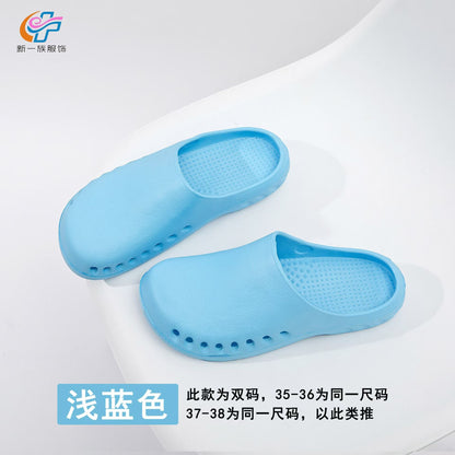 Medical Slippers for Men Women Doctors Special Slippers Laboratory Soft Sole Nursing Shoes Silent Breathable Surgical EVA Clogs