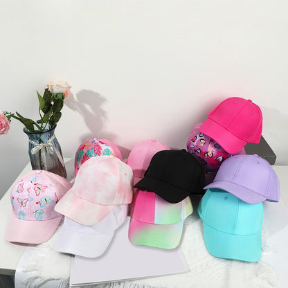 Fashion Kids Baseball Cap For Girls Boys Sun Hat Hollow Back Ponytail Caps Children Snapback Hip Hop Hats Adjustable Bones Caps