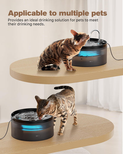 Bebedouro automático para animais de estimação 2,1L Bomba ultra silenciosa torneira para gatos adequado para cães e gatos com sensor USB elétrico