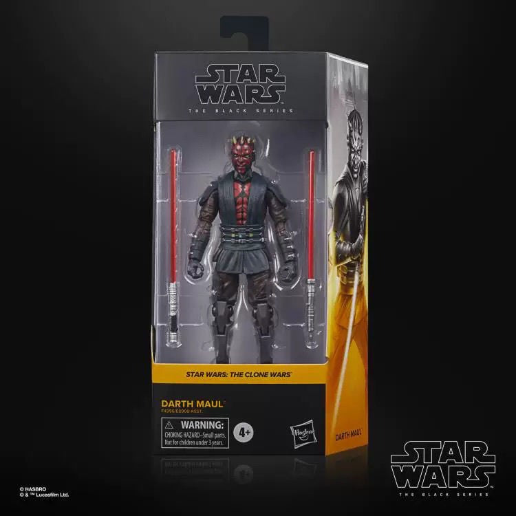 Star Wars The Black Series Darth Maul Figura de Ação - Brinquedo Colecionável Modelo The Clone Wars para Crianças e Presentes de Hobby