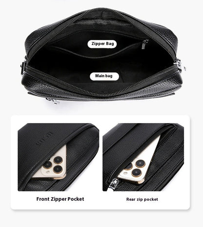 New Style Casual Men's Single Shoulder Bag - Portable Side-Hand Carrying Bag With Wrist Strap - Business-Style Crossbody Bag