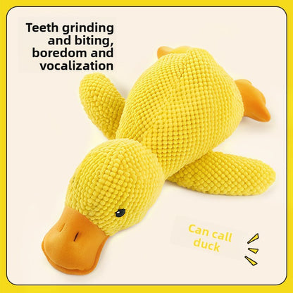 Coisas para Cães Acessórios para Cães Suprimentos para Cães Brinquedo de Pelúcia Calmante de Pato com Apito Durável Companheiro de Sono para Filhotes Presente de Luxo para Pets