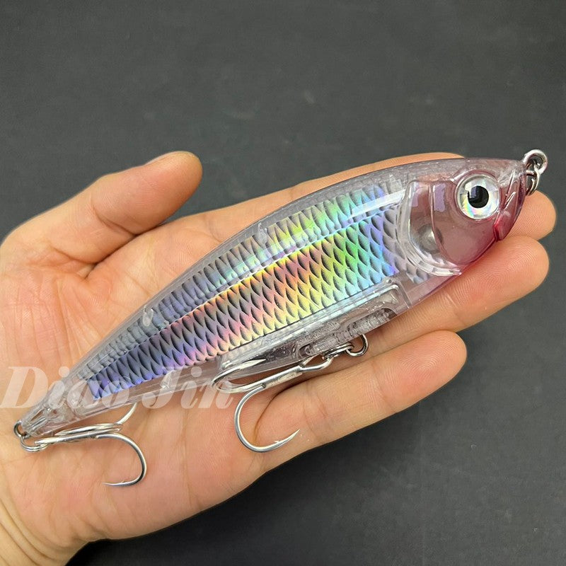 Iscas de Pesca Lápis 130mm 48g para Pesca em Água Salgada, Truta, Pesca Artificial, Twitchbait Rígido, Wobblers Flutuantes 3D para Pesca com Twitch