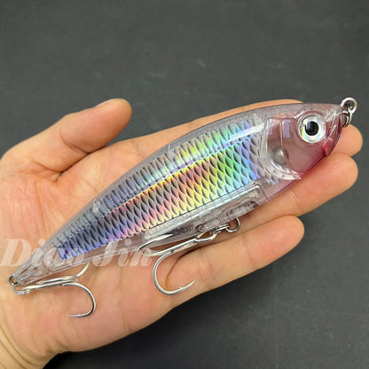 Iscas de Pesca Lápis 130mm 48g para Pesca em Água Salgada, Truta, Pesca Artificial, Twitchbait Rígido, Wobblers Flutuantes 3D para Pesca com Twitch