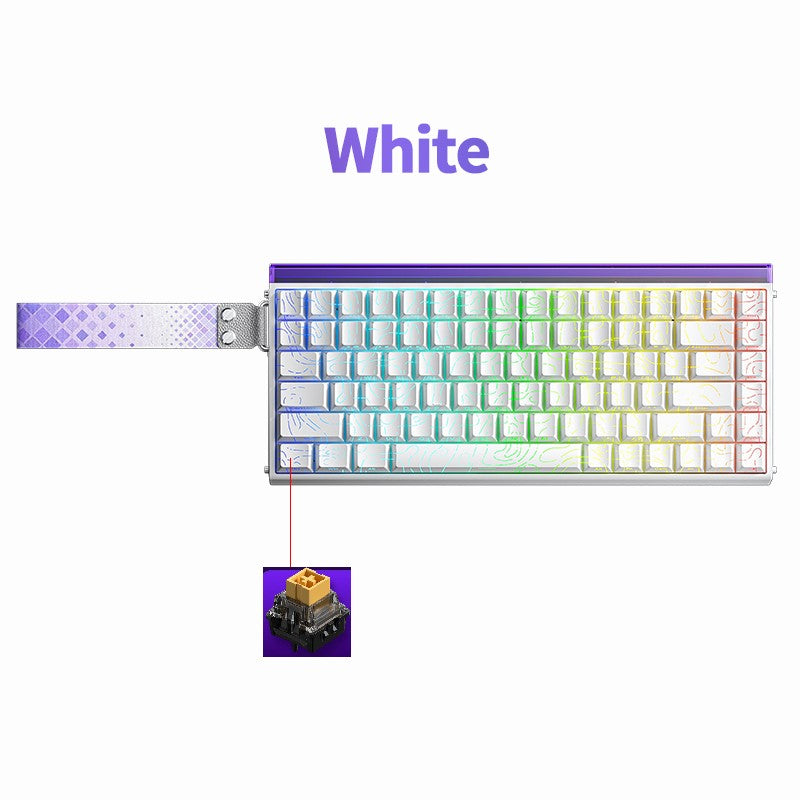AULA HERO 84 HE Wired Mechanical Keyboard Music Rhythm RGB Backlit Magnetic Switch 8K Return Rate 128K Scan Rate Gaming Keyboard