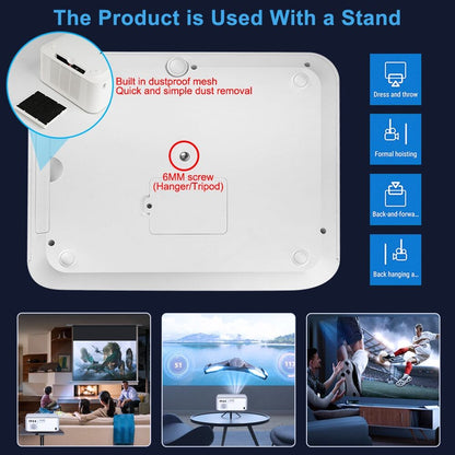 ThundeaL Projetor Portátil Mini TD92 Pro FHD 1080P Full HD Beam 4K Vídeo WiFi Projetor Android TD92Pro Cinema Doméstico 3D