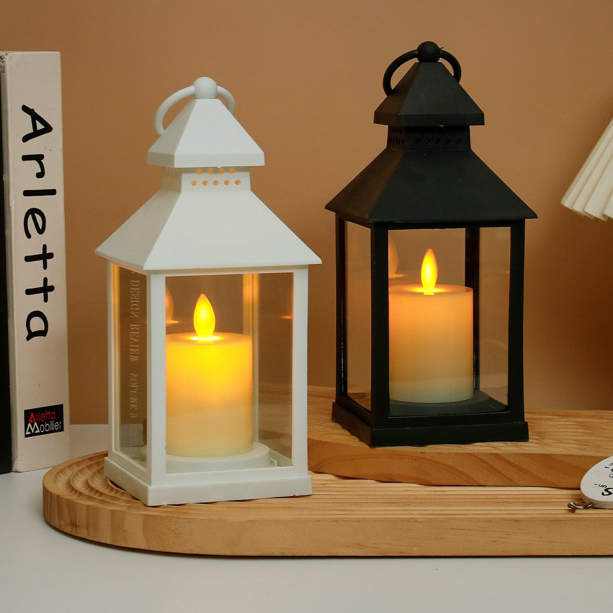 Portable LED Candle Lamps Camping Horse Tent  Lanterns Outdoor Garden Desk Holiday Atmosphere Retro Night Light Decorative Lamps