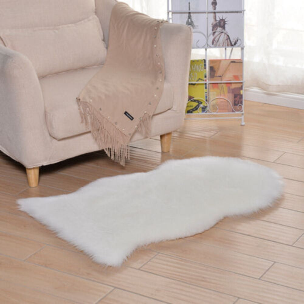 Imitation Wool Home Decor Long Hair Carpet Fluffy Shaggy Non Slip Soft Rugs Faux Fur Bedroom Mats Sheepskin Rug