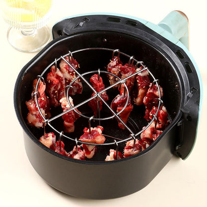 Stainless Steel Grill With 24 Skewers Air Fryer Stand Can Air Fryer Skewer Rack Stainless Steel Wire Rack Kitchen Gadgets Grill