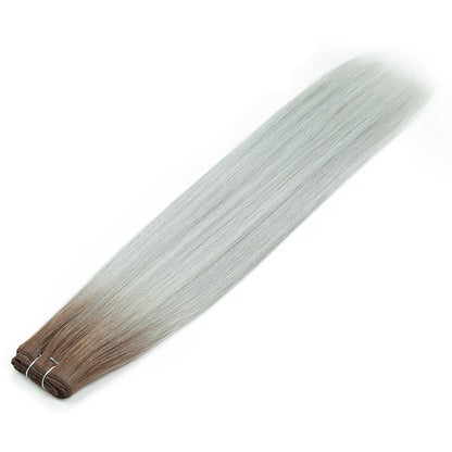 Alibaby Extensões de Cabelo Liso Ombré Tecelagem 26 Polegadas Cabelo Sintético Liso Longo Pacotes Cheios até as Pontas 150g