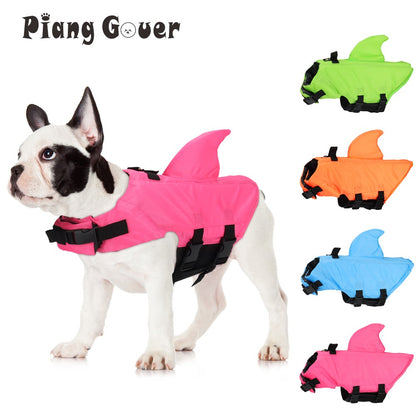 Colete Salva-Vidas Tubarão para Cães, Roupa de Natação para Cães Pequenos e Médios, Roupa de Banho para Pets