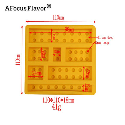 Forma de Silicone para Bolo, Chocolate, Biscoito, Fondant, Robô, Blocos de Montar, DIY, Molde para Sorvete, Decoração de Bolo, Ferramentas de Cozinha para Assar