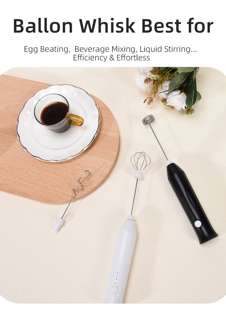 Espumadores de Leite Sem Fio Recarregável USB Elétrico 3 Velocidades Mini Liquidificador Portátil Batedor de Café para Ferramentas de Cozinha