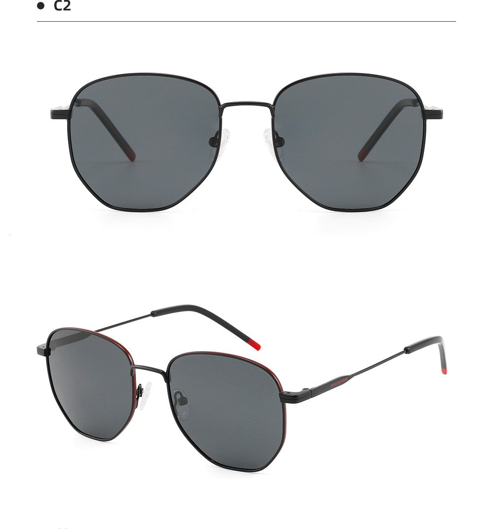 Square Polarized Sunglasses for Women Men Small Hexagonal Polygon Polarized Lens Trendy Sun Glasses Classic Shades UV400 Protect