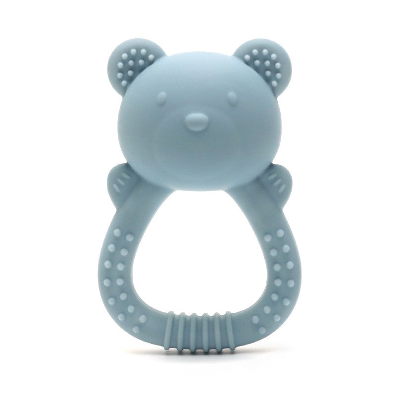 Mordedor de urso 2025 chocalho de leão para bebê com sino de girassol mordedor de silicone brinquedo de 0 a 1 ano brinquedo musical para bebê mordedor para bebê