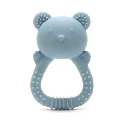 Mordedor de urso 2025 chocalho de leão para bebê com sino de girassol mordedor de silicone brinquedo de 0 a 1 ano brinquedo musical para bebê mordedor para bebê