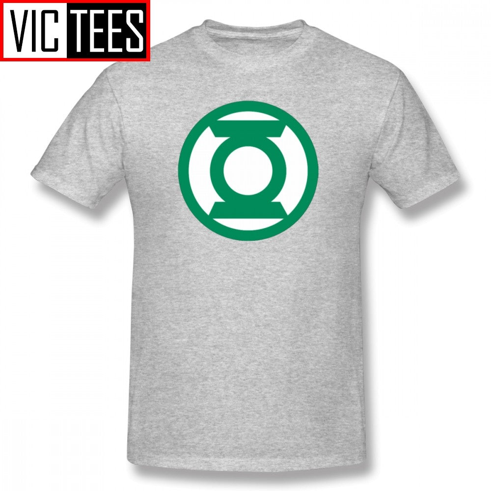 Mens Green Lantern T Shirts Green Lantern Logo T-Shirt Graphic Tee Shirt Mens Fun Basic Cotton Plus size Tshirt