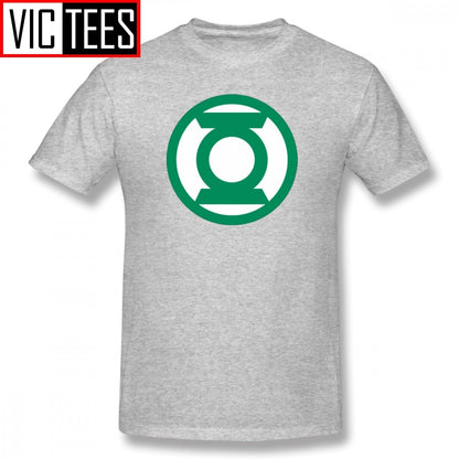 Mens Green Lantern T Shirts Green Lantern Logo T-Shirt Graphic Tee Shirt Mens Fun Basic Cotton Plus size Tshirt