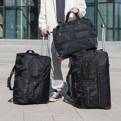 Airline Checked Bag Foldableing Overseas Moving Luggage Bag with Trolley Travel Luggage Rolling Travel Storage Bag Luggage Bag Men's Extra Large Capacity