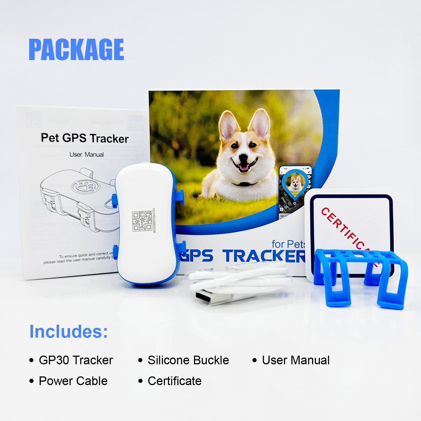 Rastreador GPS 4G para Cães e Gatos - Localizador Inteligente à Prova d'Água com Aplicativo, Rastreamento em Tempo Real e Busca por Luz/Som com Assinatura