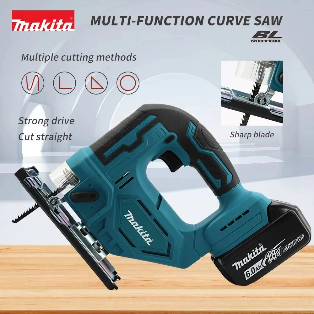 2025Makita DJV182Z Serra Tico-tico Brushless 340W 18V Sem Bateria com Lâmina de Serra Portátil a Bateria com Empunhadura tipo Barril Ferramenta Elétrica para Carpinteiro