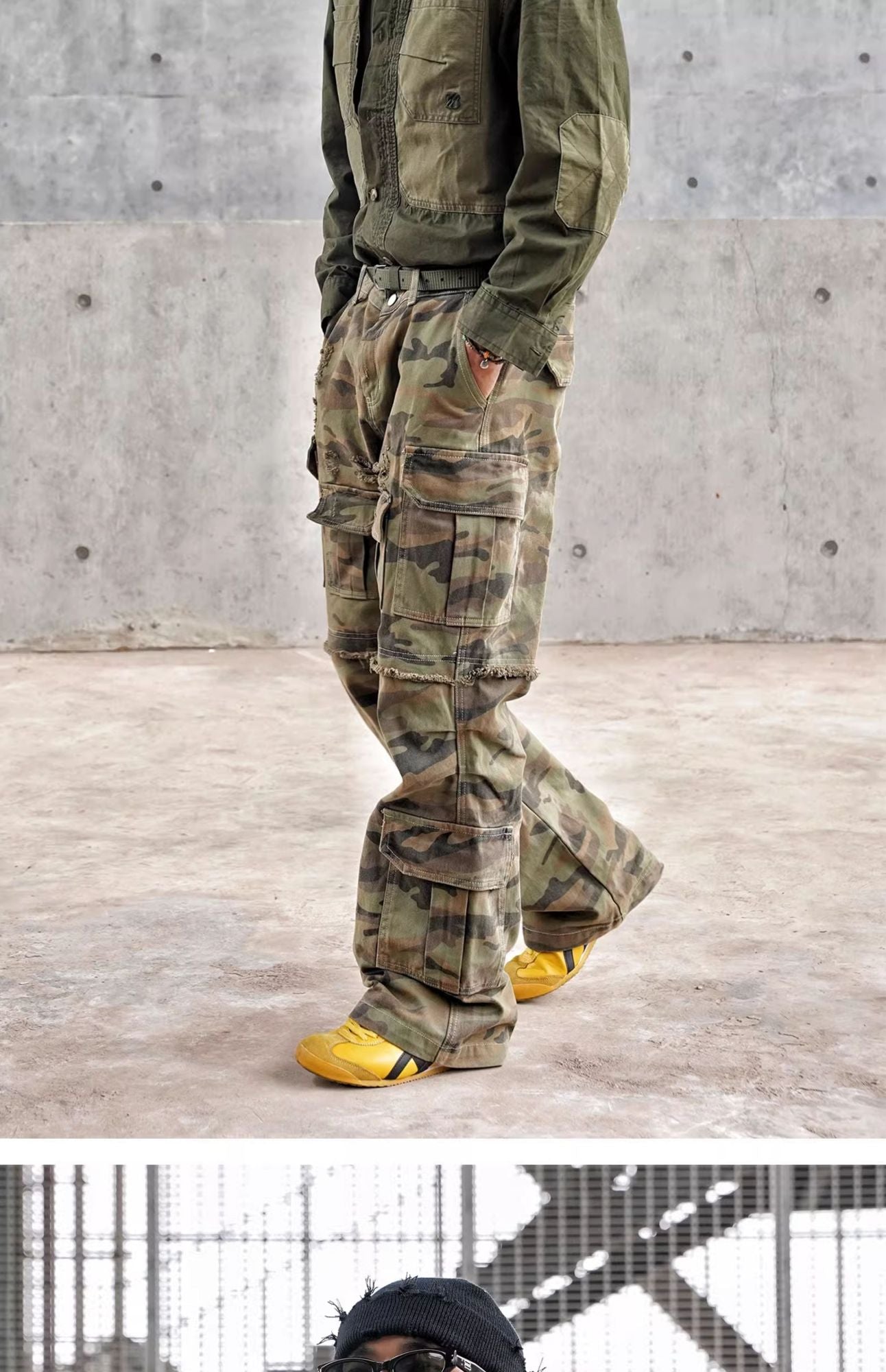 Vintage Patchwork Design Men Autumn Tactical Function Cargo Shirts Y2K High Street Techwear Style Long Sleeve Tops camisetas