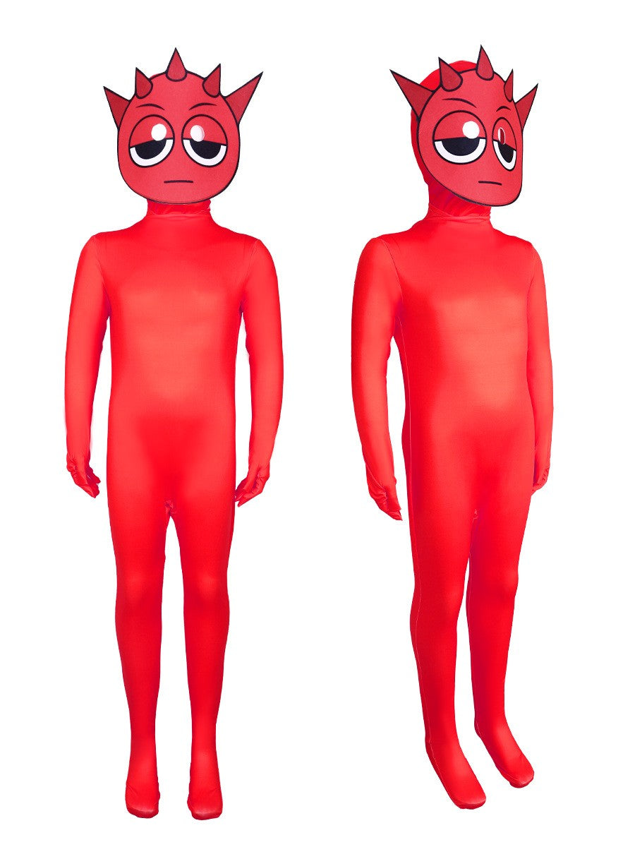 In-Stock Sprunki Incredibox Cosplay Costume - Halloween Stage Performance Bodysuit