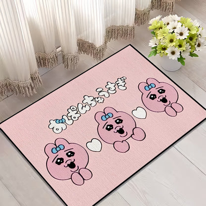 funny cartoon rabbit o-Opanchu U-Usagi small carpet Rug Home Decor Bedroom Mat Hallway Balcony Entrance Doormat Decoration