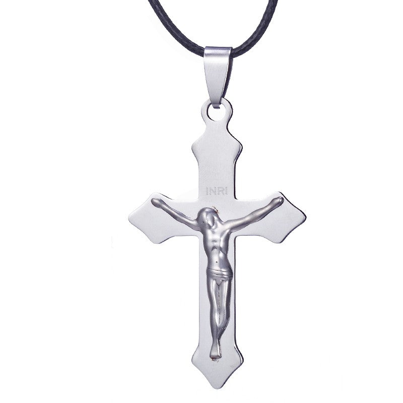Colar de Bíblia ZRM Joias em Aço Inoxidável com Pingente de Cruz de Jesus para Homens e Mulheres Presentes