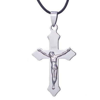 Colar de Bíblia ZRM Joias em Aço Inoxidável com Pingente de Cruz de Jesus para Homens e Mulheres Presentes