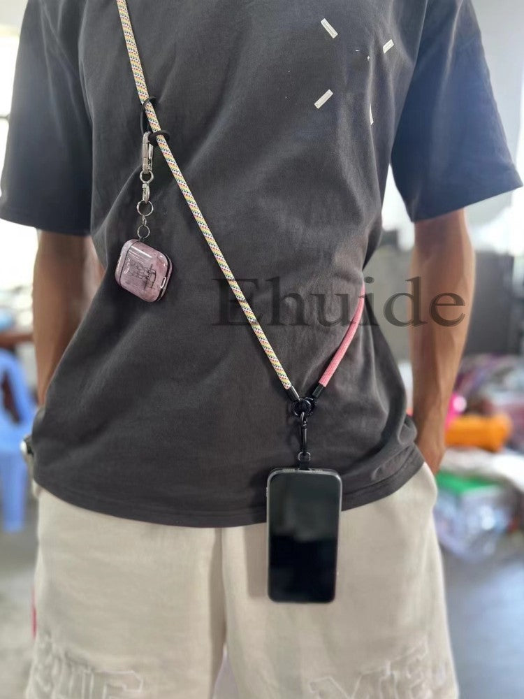 Corda de Pescoço Ajustável de 120 CM para Telefone, Alça Transversal, Destacável, Capa de Celular USB, Corrente de Ombro, Corda, Coleção 2025