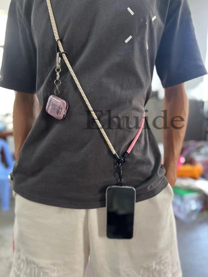 Corda de Pescoço Ajustável de 120 CM para Telefone, Alça Transversal, Destacável, Capa de Celular USB, Corrente de Ombro, Corda, Coleção 2025