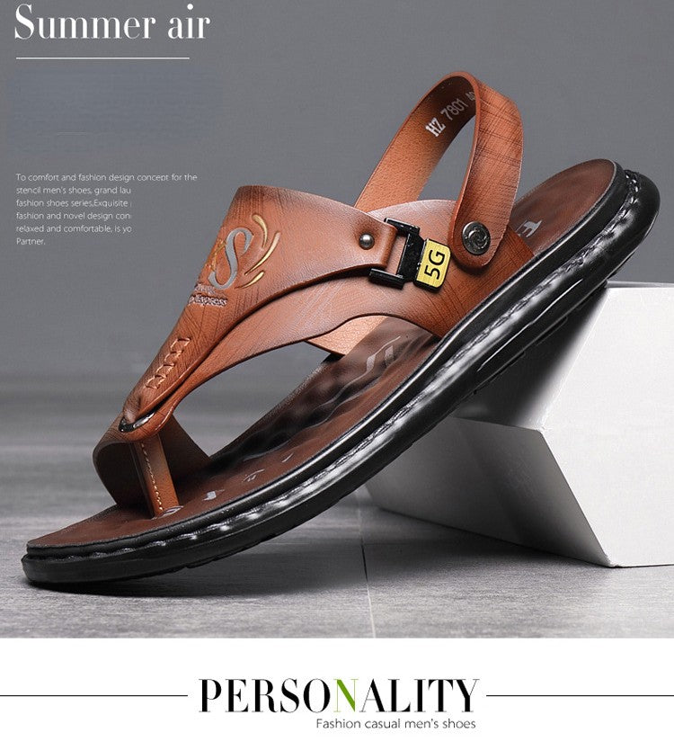 Brand Men's Sandals Summer Soft soled Anti slip Beach Shoes Male  Outdoor comfortable Men slippers Luxury High Quality sandalias