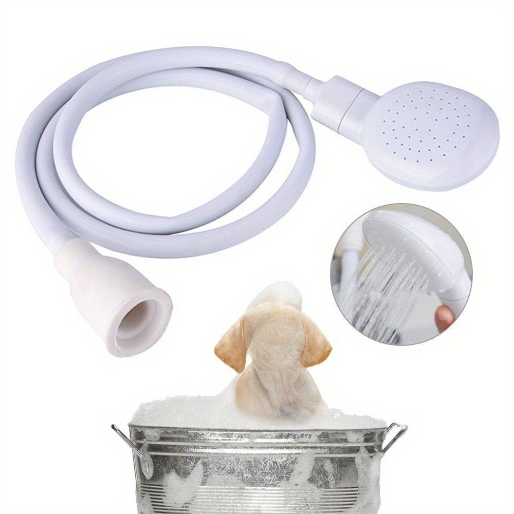 1set Multi-functional Dog Shower Attachment, Pet Shower Head, Rubber Handheld Dog Shower Bathing Sprayer With Hose, Pet Shower A