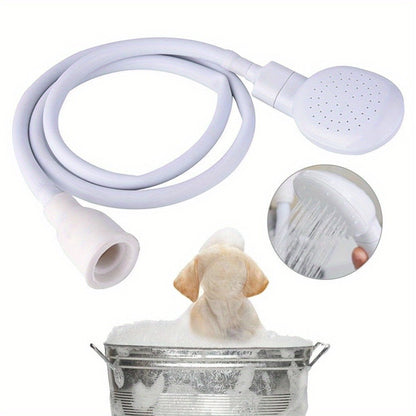 1set Multi-functional Dog Shower Attachment, Pet Shower Head, Rubber Handheld Dog Shower Bathing Sprayer With Hose, Pet Shower A