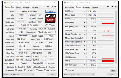 Kllisre RX 560 4GB RX 550 Nova Placa Gráfica 128Bit GDDR5 Placas de Vídeo Para AMD Radeon RX560